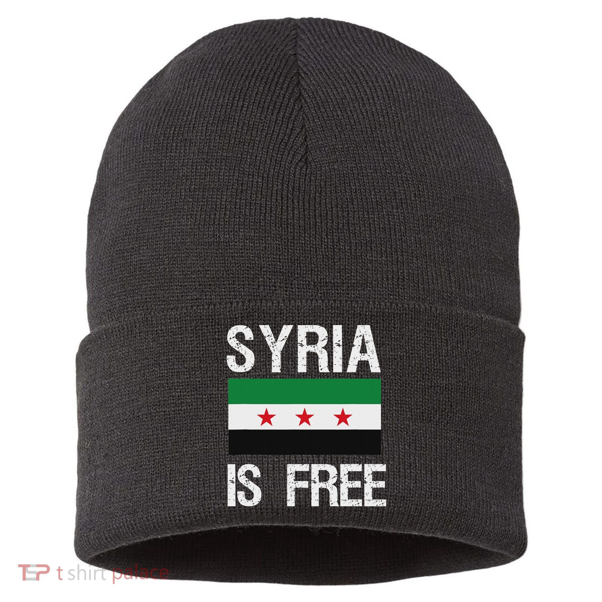 Syria Is Free Syrian Flag Sustainable Knit Beanie
