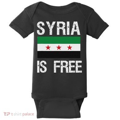 Syria Is Free Syrian Flag Baby Bodysuit