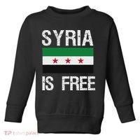 Syria Is Free Syrian Flag Toddler Sweatshirt thumb 0