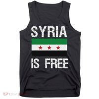 Syria Is Free Syrian Flag Tank Top thumb 0