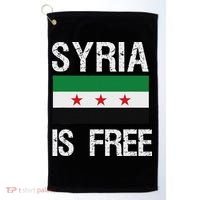 Syria Is Free Syrian Flag Golf Towel thumb 0