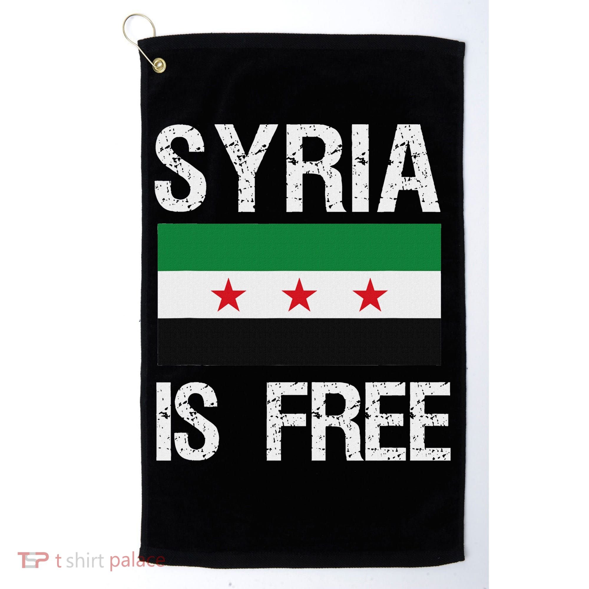 Syria Is Free Syrian Flag Golf Towel