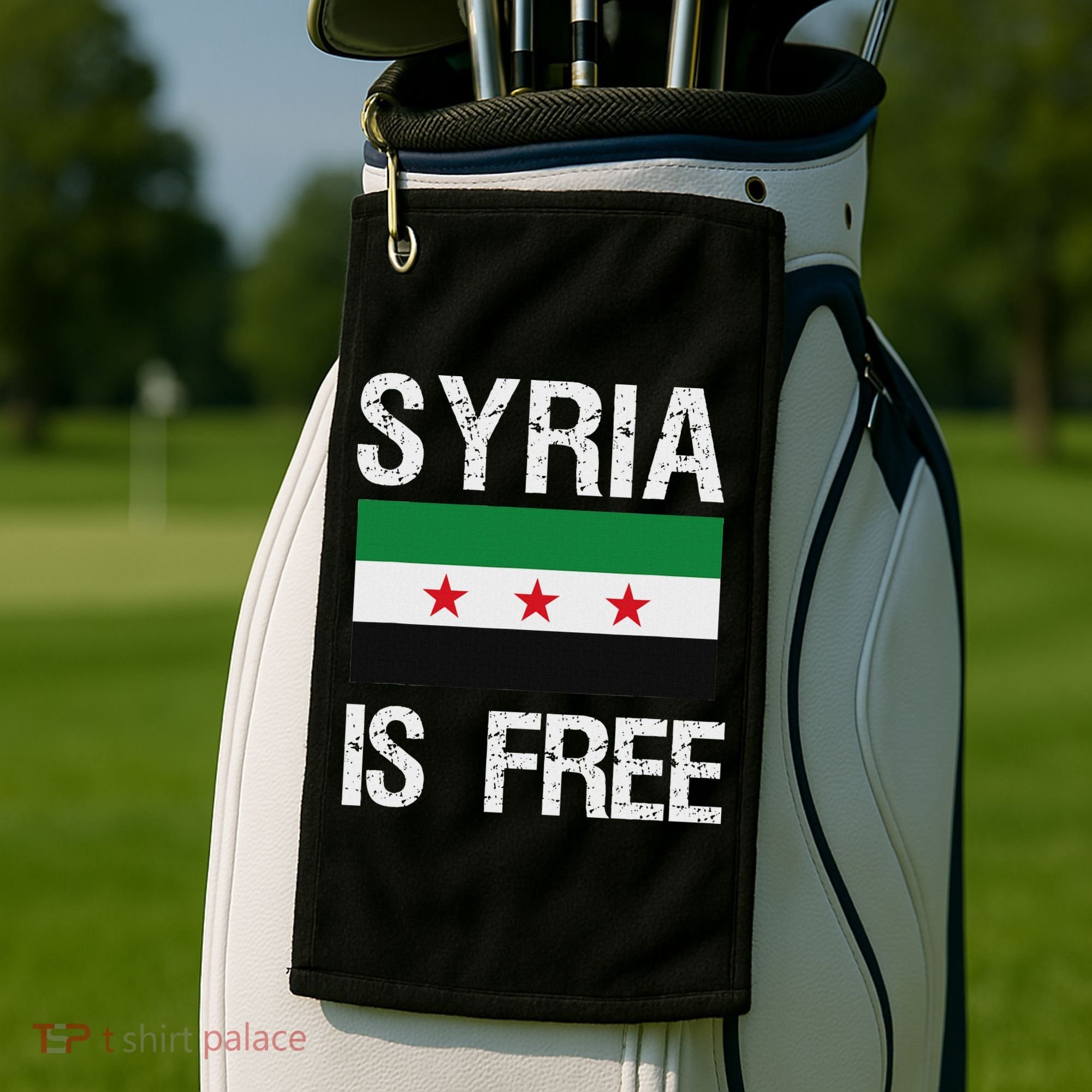 Syria Is Free Syrian Flag Golf Towel