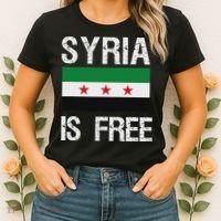 Syria Is Free Syrian Flag Women's T-Shirt thumb 2