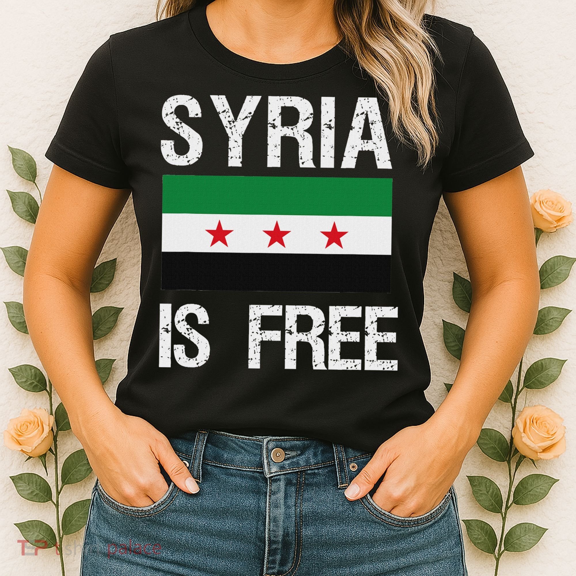 Syria Is Free Syrian Flag Women's T-Shirt