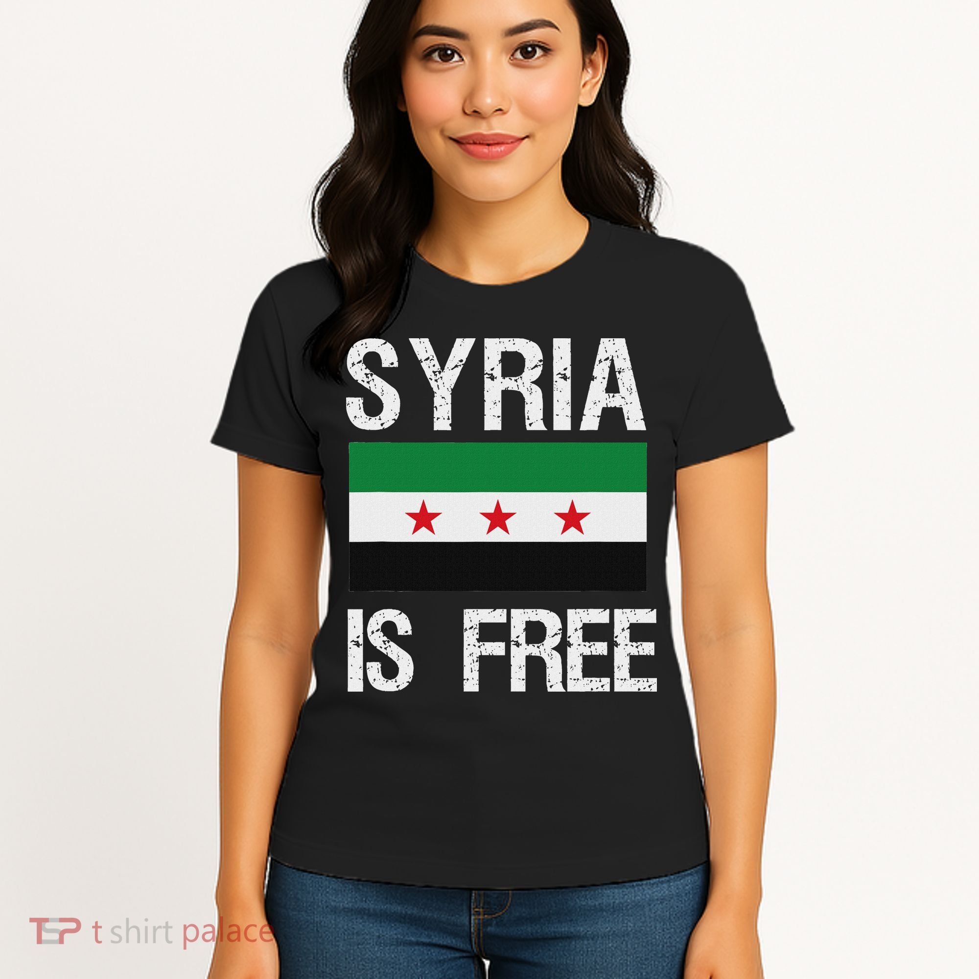 Syria Is Free Syrian Flag Women's T-Shirt