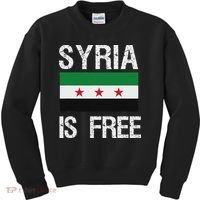 Syria Is Free Syrian Flag Kids Sweatshirt thumb 0