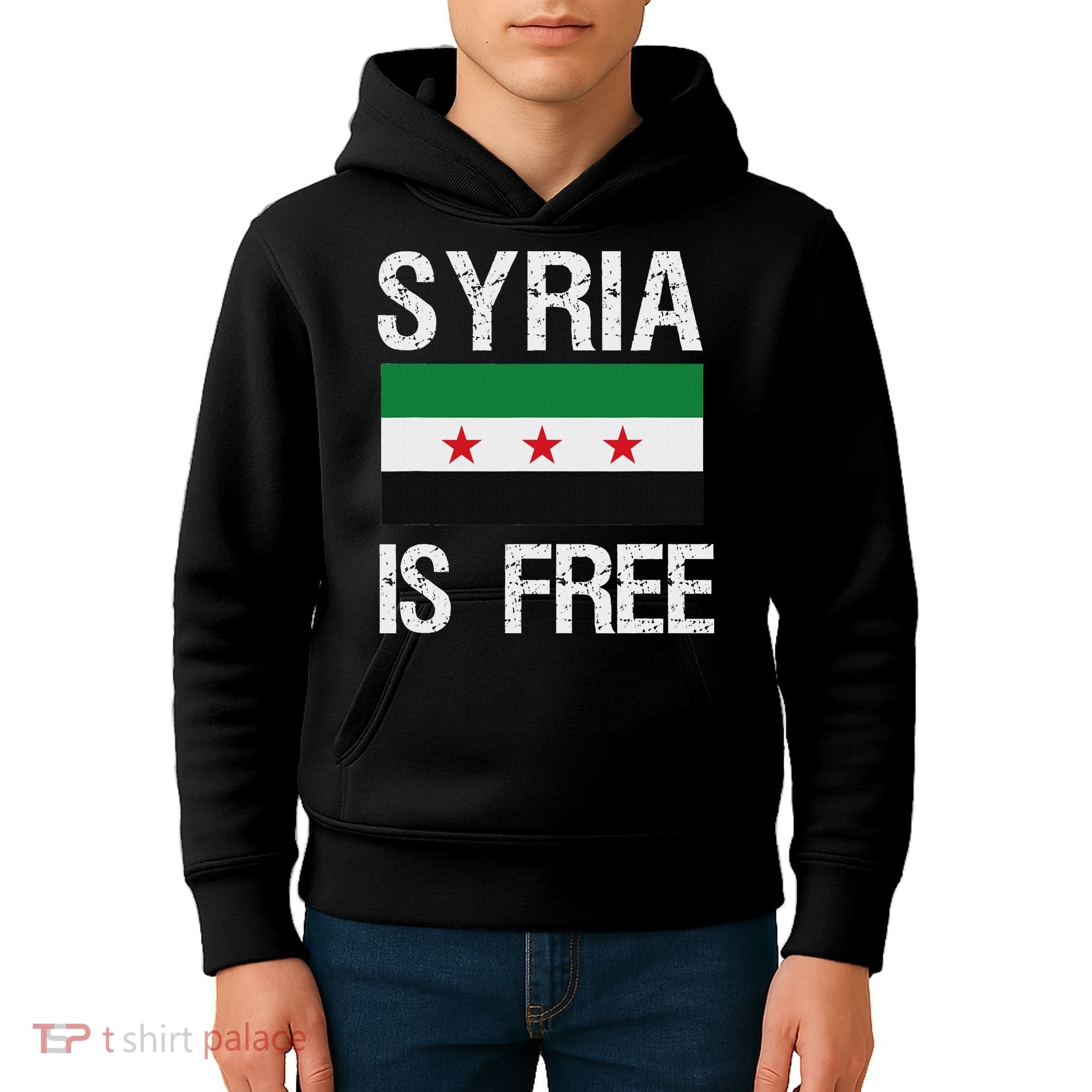 Syria Is Free Syrian Flag Kids Hoodie