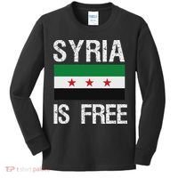 Syria Is Free Syrian Flag Kids Long Sleeve Shirt thumb 0
