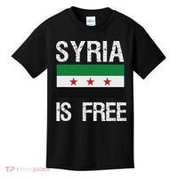 Syria Is Free Syrian Flag Kids T-Shirt thumb 0