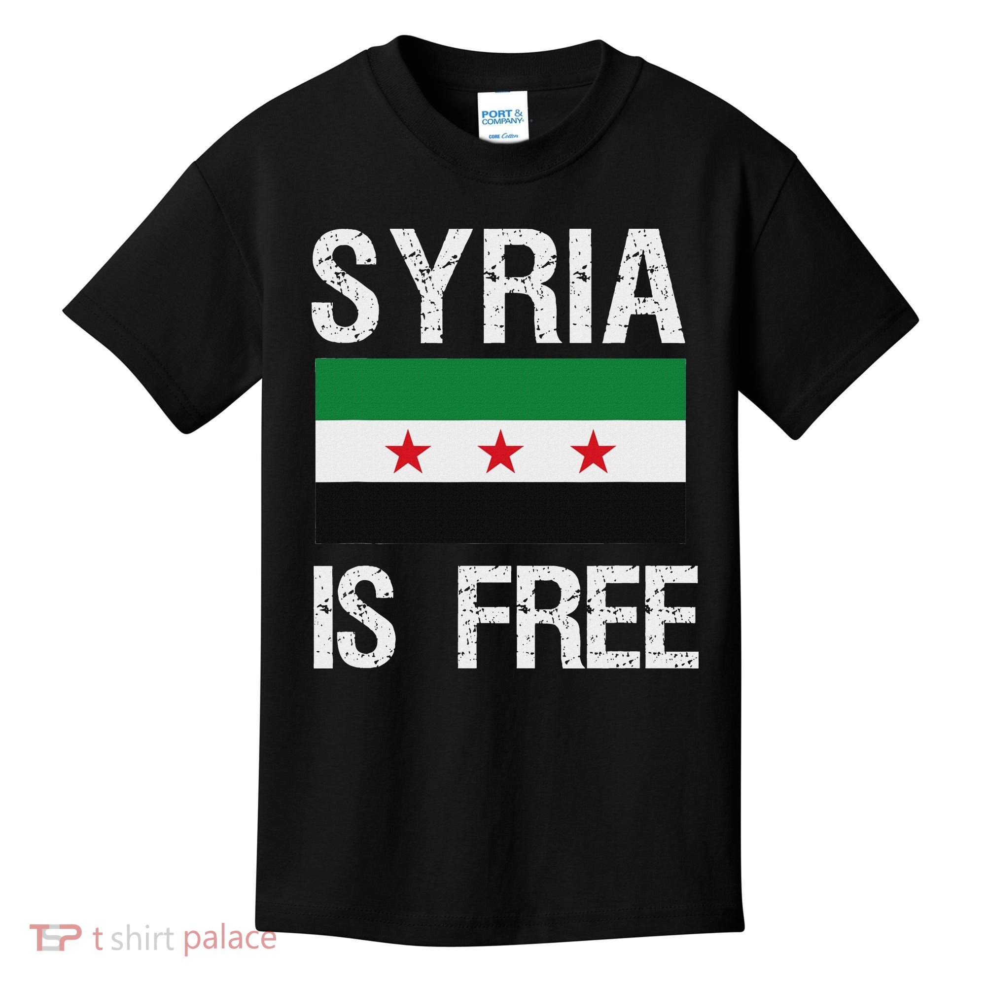 Syria Is Free Syrian Flag Kids T-Shirt