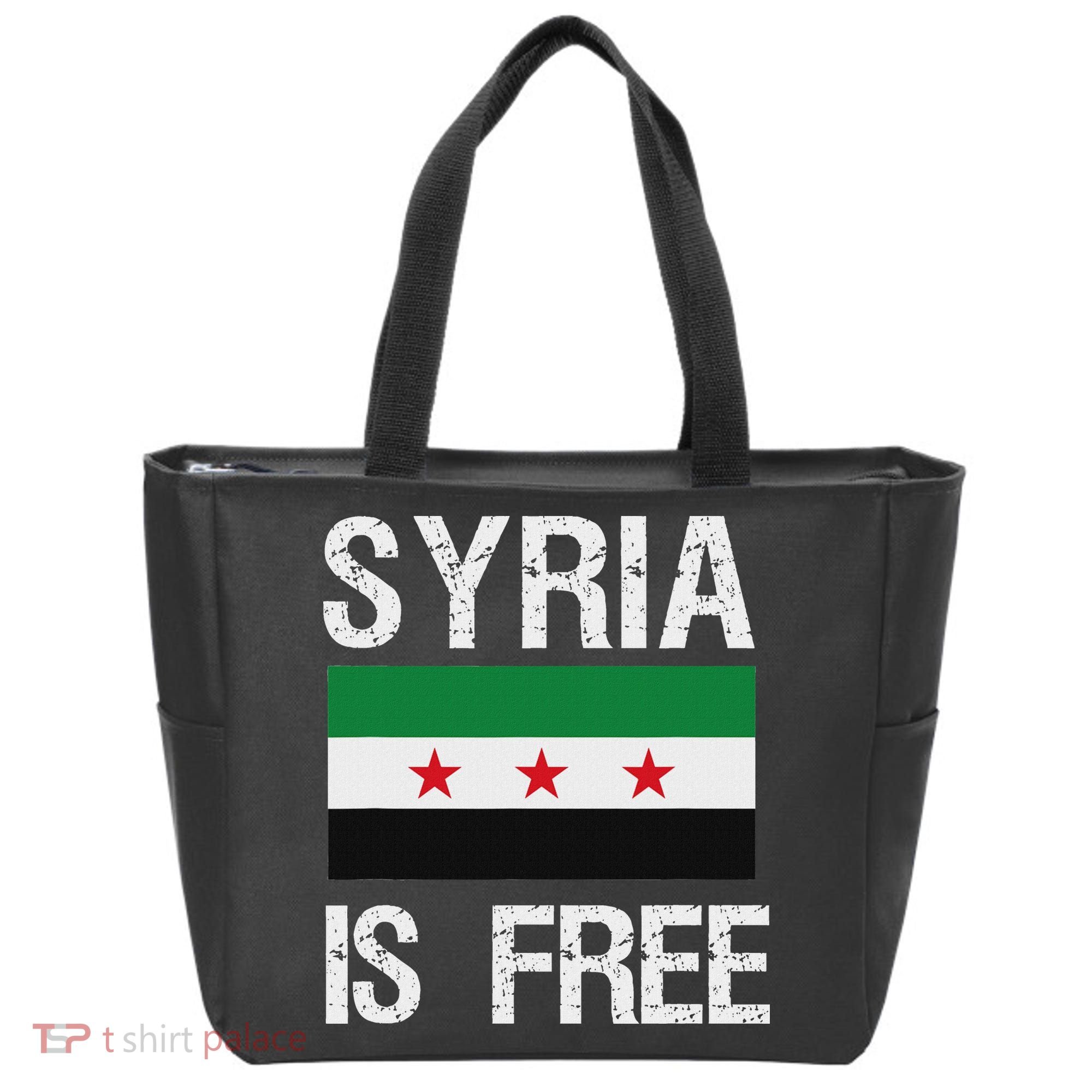 Syria Is Free Syrian Flag Tote Bag