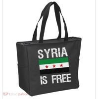 Syria Is Free Syrian Flag Tote Bag thumb 2