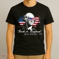 Suck It Funny England 4th Of July George Washington Funny T-Shirt thumb 3