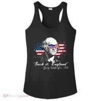 Suck It Funny England 4th Of July George Washington Funny Ladies PosiCharge Competitor Racerback Tank thumb 0