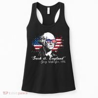 Suck It Funny England 4th Of July George Washington Funny Women's Tank Top thumb 0