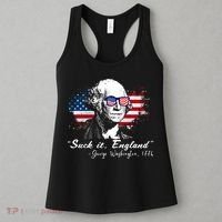 Suck It Funny England 4th Of July George Washington Funny Women's Tank Top thumb 3
