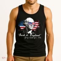 Suck It Funny England 4th Of July George Washington Funny Tank Top thumb 3