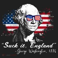 Suck It Funny England 4th Of July George Washington Funny Golf Towel thumb 3