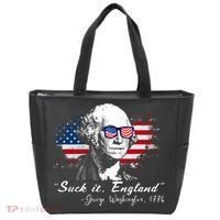 Suck It Funny England 4th Of July George Washington Funny Tote Bag thumb 0