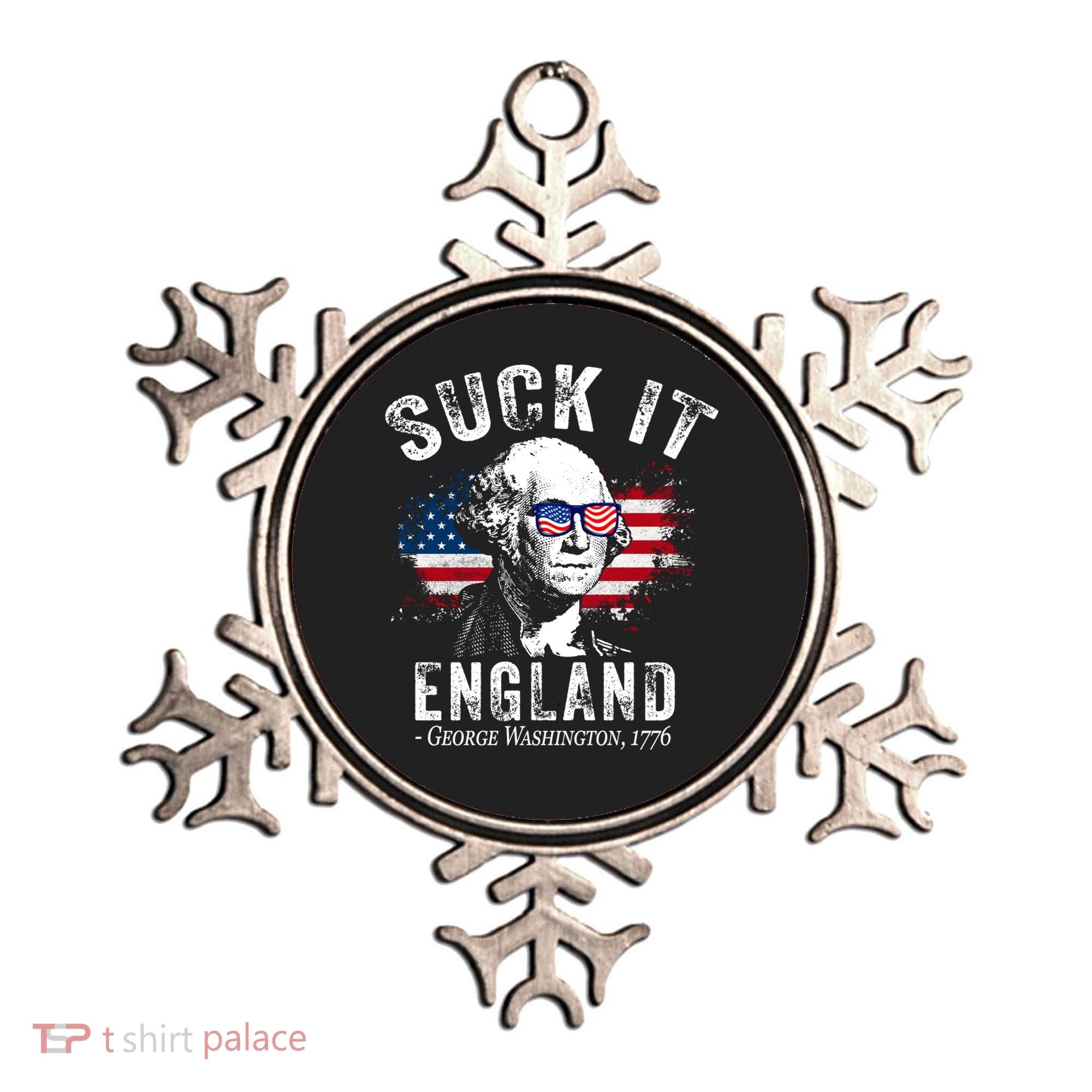 Suck It Funny England 4th Of July George Washington Funny Ornament