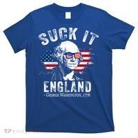 Suck It Funny England 4th Of July George Washington Funny T-Shirt thumb 0