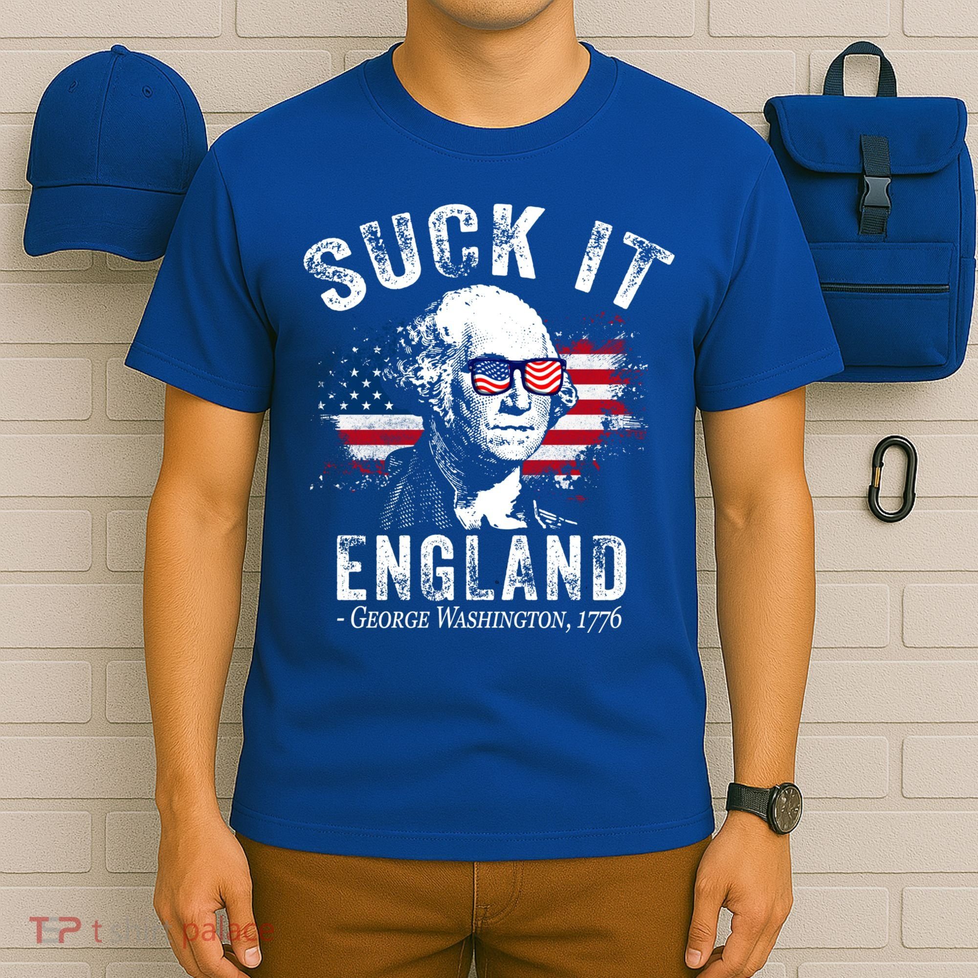Suck It Funny England 4th Of July George Washington Funny T-Shirt