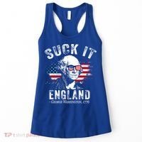 Suck It Funny England 4th Of July George Washington Funny Women's Tank Top thumb 0