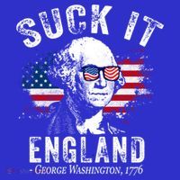 Suck It Funny England 4th Of July George Washington Funny Baby Bodysuit thumb 2