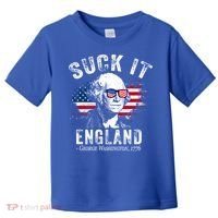 Suck It Funny England 4th Of July George Washington Funny Toddler T-Shirt thumb 0