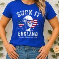 Suck It Funny England 4th Of July George Washington Funny Women's T-Shirt thumb 2