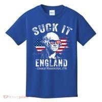 Suck It Funny England 4th Of July George Washington Funny Kids T-Shirt thumb 0