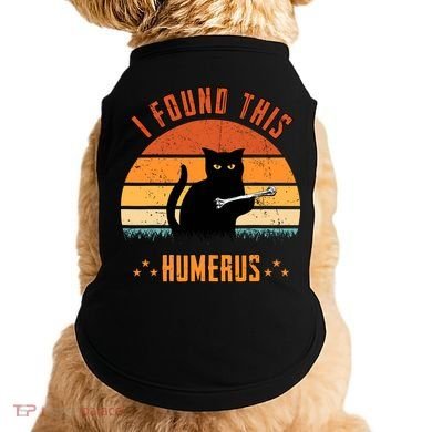 Scary I Found This Humerus Cat Black Humorous Doggie Tank