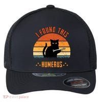 Scary I Found This Humerus Cat Black Humorous Flexfit Unipanel Trucker Cap thumb 0
