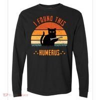 Scary I Found This Humerus Cat Black Humorous Comfort Colors Heavyweight Long Sleeve T-Shirt thumb 0