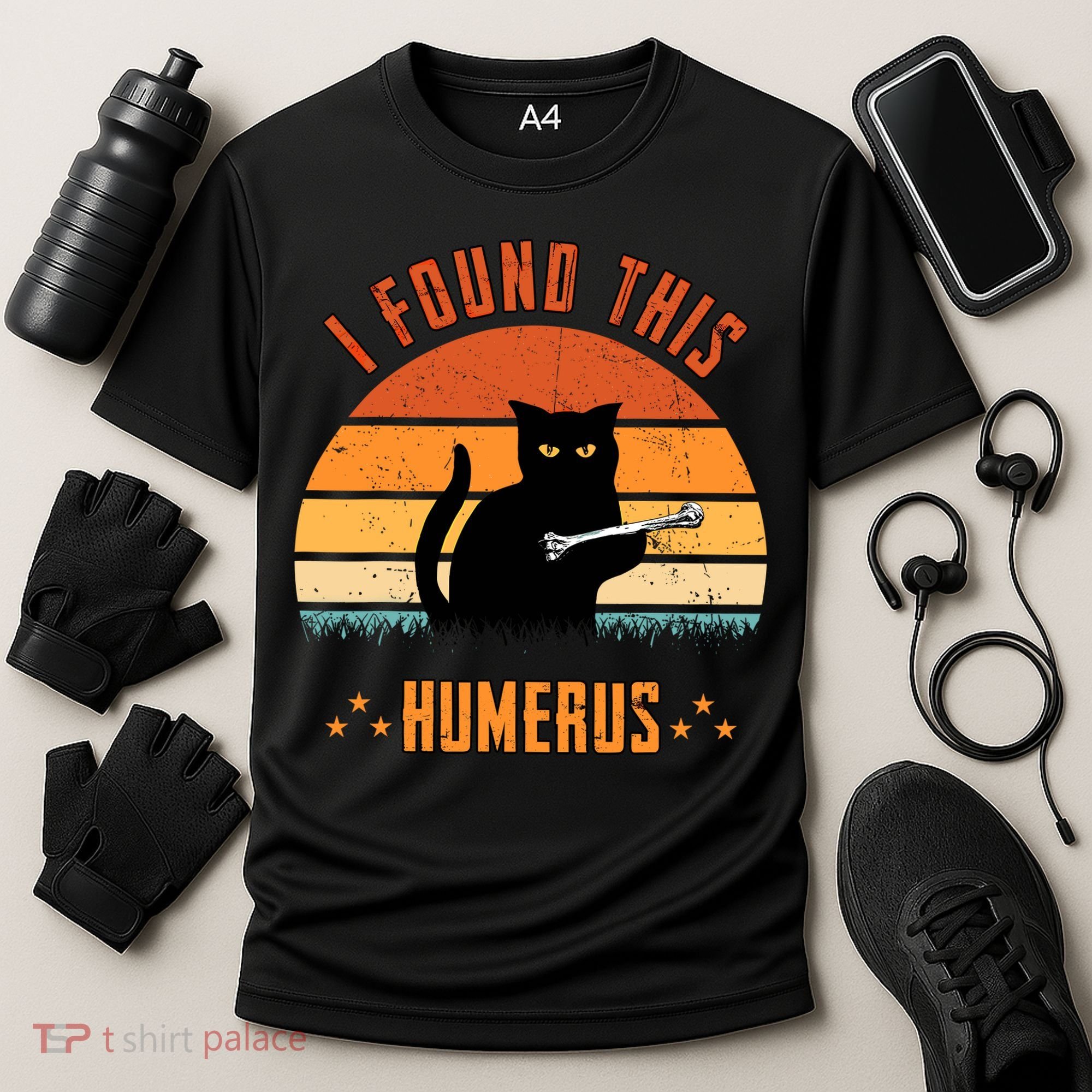 Scary I Found This Humerus Cat Black Humorous Cooling Performance Crew T-Shirt