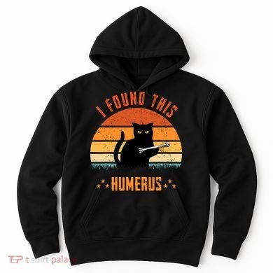 Scary I Found This Humerus Cat Black Humorous Hoodie
