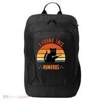 Scary I Found This Humerus Cat Black Humorous City Backpack thumb 0