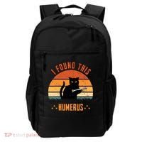Scary I Found This Humerus Cat Black Humorous Backpack thumb 0