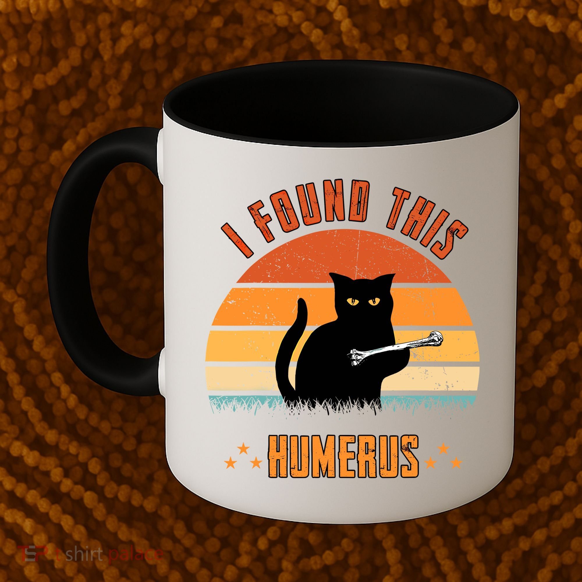Scary I Found This Humerus Cat Black Humorous Coffee Mug