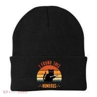 Scary I Found This Humerus Cat Black Humorous Beanie thumb 0