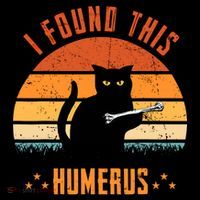 Scary I Found This Humerus Cat Black Humorous Coaster thumb 2