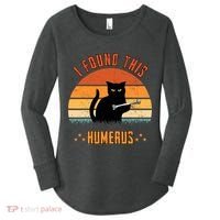 Scary I Found This Humerus Cat Black Humorous Women's Perfect Tri Tunic Long Sleeve Shirt thumb 0