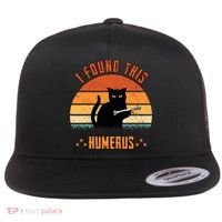 Scary I Found This Humerus Cat Black Humorous Flat Bill Trucker Hat thumb 0