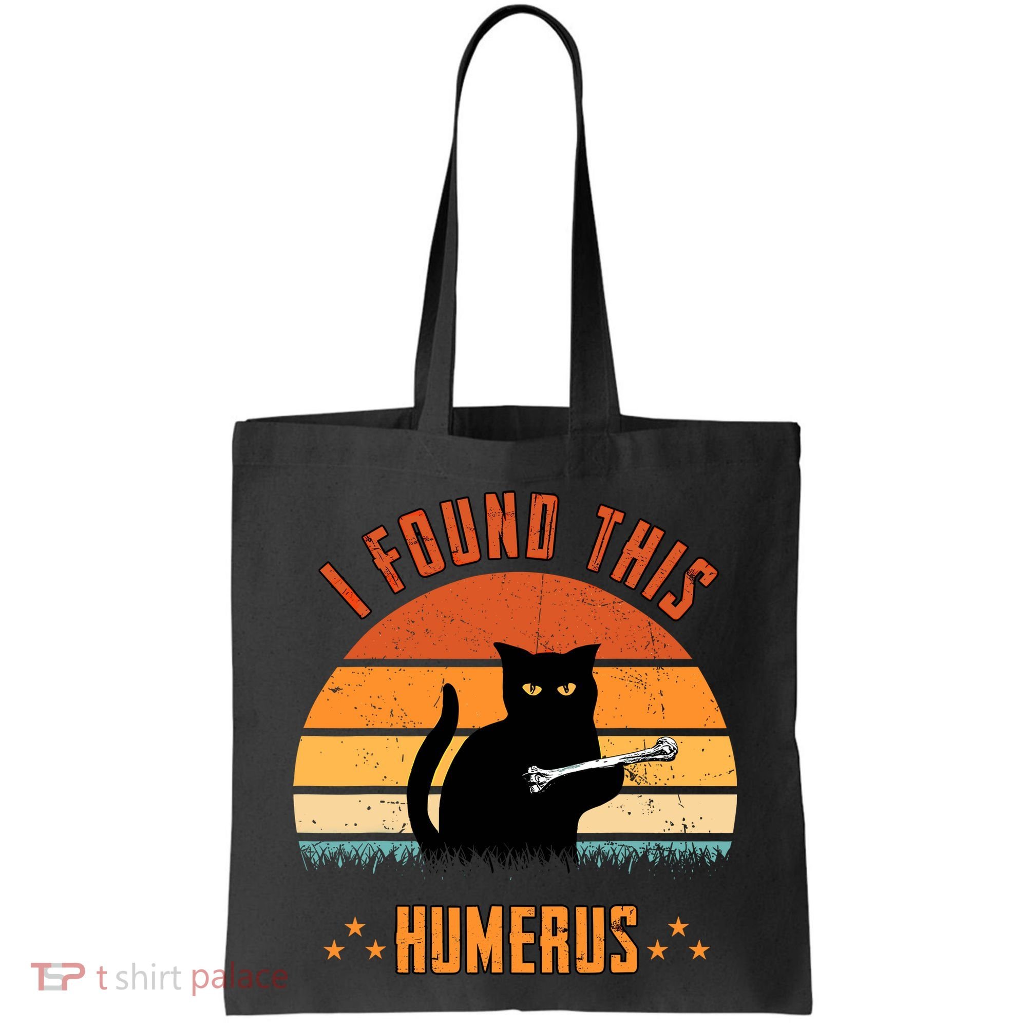Scary I Found This Humerus Cat Black Humorous Tote Bag