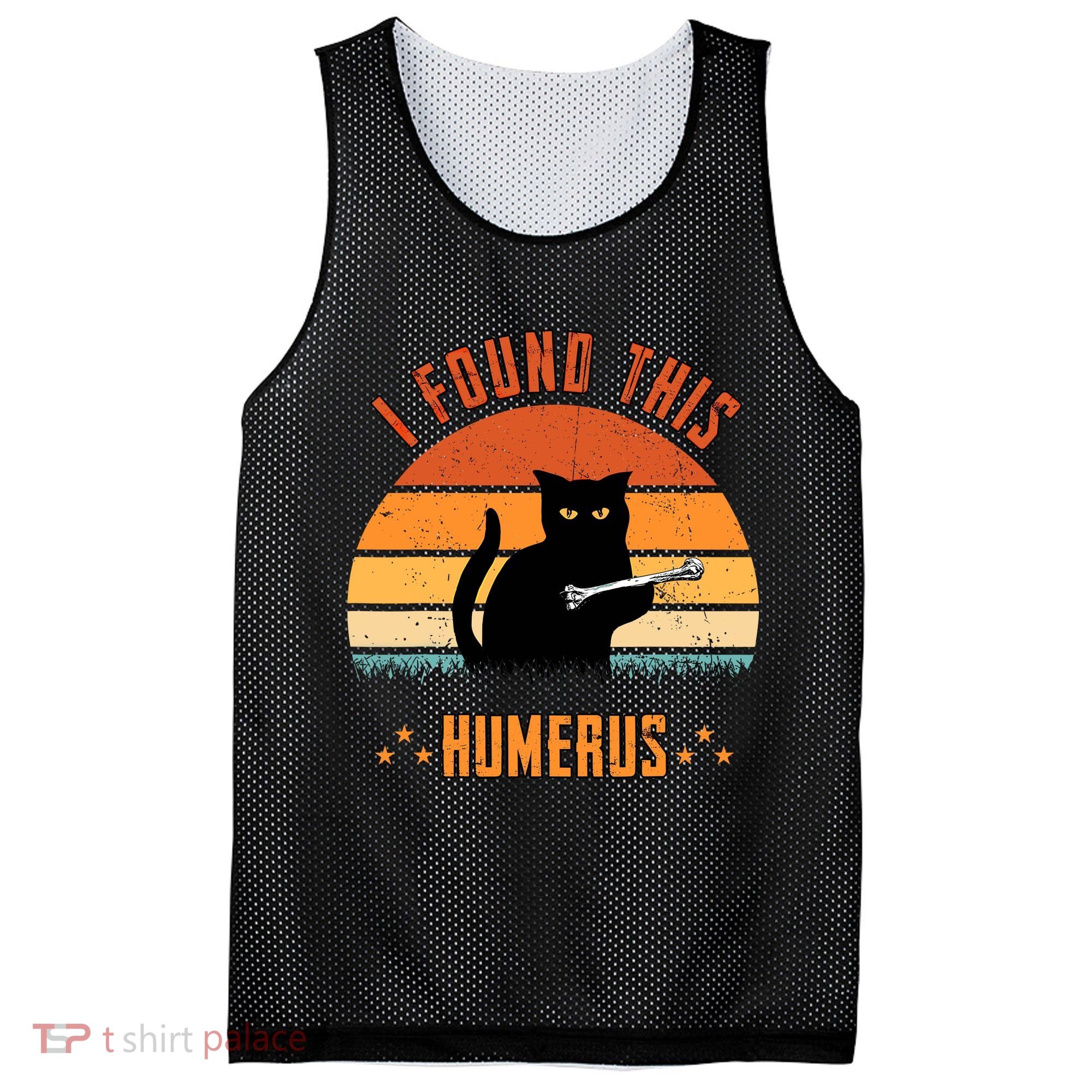 Scary I Found This Humerus Cat Black Humorous Mesh Reversible Basketball Jersey Tank
