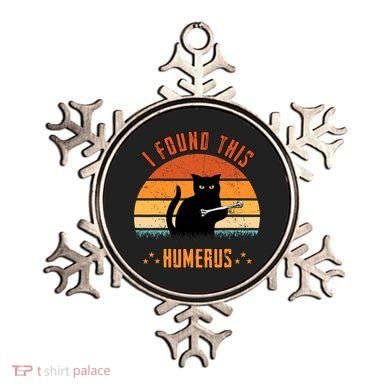 Scary I Found This Humerus Cat Black Humorous Ornament