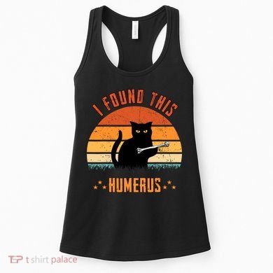 Scary I Found This Humerus Cat Black Humorous Women's Tank Top