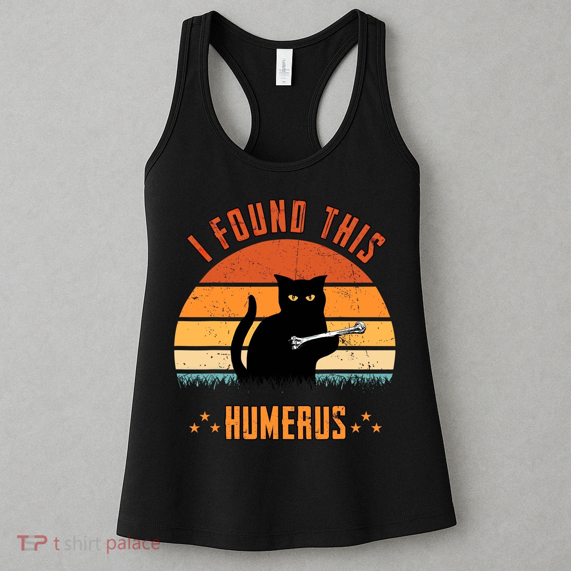 Scary I Found This Humerus Cat Black Humorous Women's Tank Top