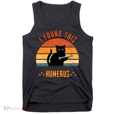 Scary I Found This Humerus Cat Black Humorous Tank Top